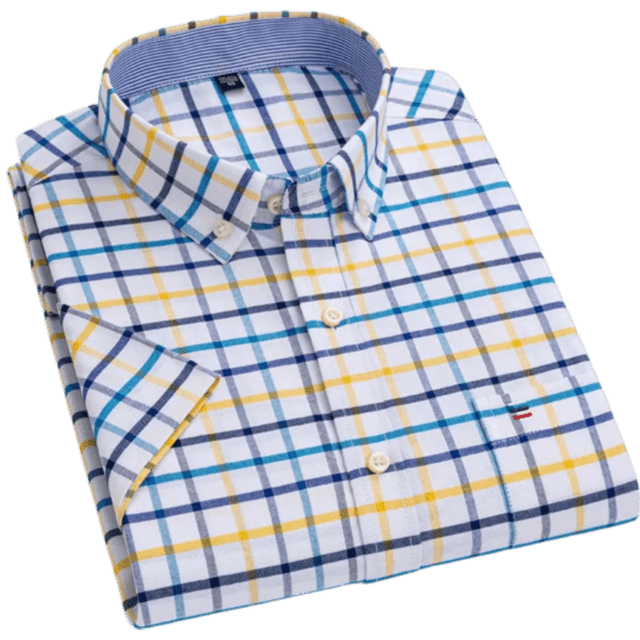 Camisa Masculina Oxford Grid Halvaro